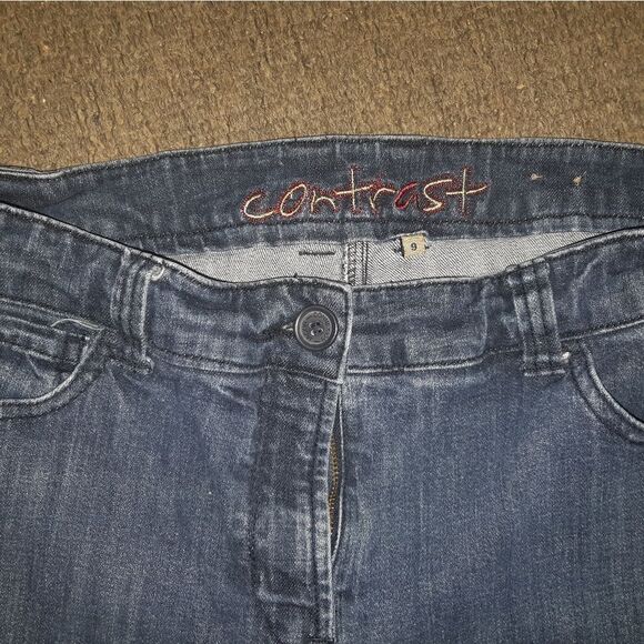 Womans size 9 Contrast Jean's Straight Leg GUC - Picture 2 of 6